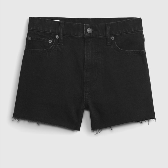 NWT Gap Black High Rise Cheeky Denim Shorts 🩳🖤 - Picture 1 of 10
